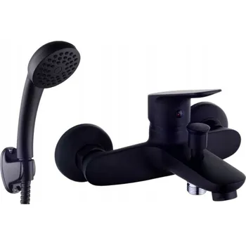 Vodovodní baterie Jednopáková nástěnná vanová a sprchová baterie Liveno Sigma Black, černá
