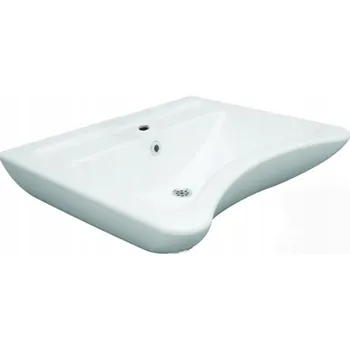 Umyvadlo pro invalidy MEISSA obdélníkové keramické bílé 63x50 cm