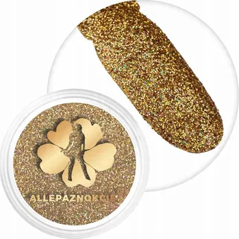 Prášek na nehty Ozdoby Na Nechty ALLEPAZNOKCIE 2,5g Holo Efekt Zlatý Gold Č.12