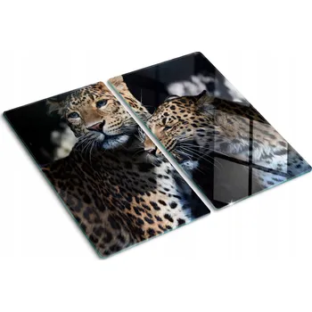 Obraz Skleněná deska na indukci Dva Leopardi 2x30x52