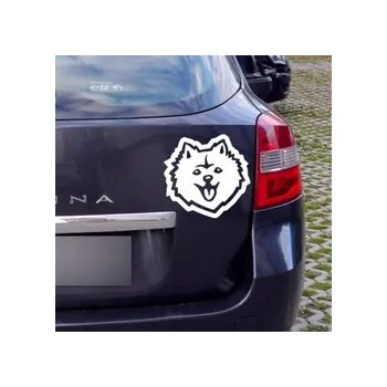 Samolepicí dekorace na vozidlo Samolepka na auto Pes Pomeranian špic Psiakrew 15 cm