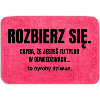 Koupelnová předložka KOUPELNOVÁ PŘEDLOŽKA 40X60 PROTISKLUZOVÁ MĚKKÁ POHODLNÁ TEPLÁ MALINOVÁ
