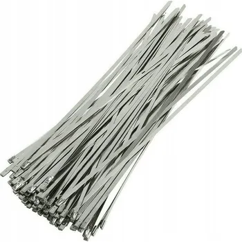 Stahovací páska Balení 200 stahovacích pásek z nerezové oceli Stahovací pásky