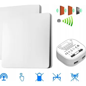 IP kamera Sada bezdrátových rádiových spínačů – 2 spínače, bez nutnosti kabeláže