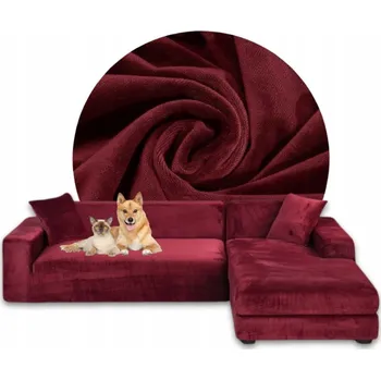 Napínací potah Potah na pohovku (kanape) Domidekor červený