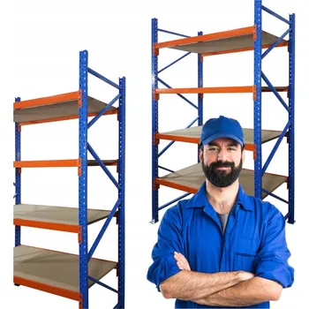 Dílenský regál Kovový skladový regál Mag-Complex 350 x 162 x 80 cm, nosnost až 400 kg na polici