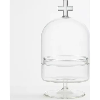 Dóza na potraviny Qubus - Designová skleněná dóza Shrine, transparentní