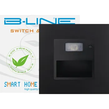 PODLAHOVÉ SCHODIŠŤOVÉ SVÍTIDLO ČERNÉ DELUXE B-LINE