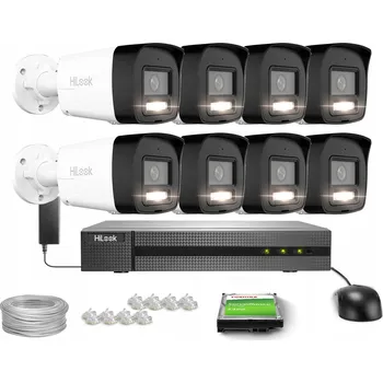 IP kamera Sada domácího monitoringu IP kamera 8x IPCAM-B6-30DL 6MPx IR 30 m mikrofon