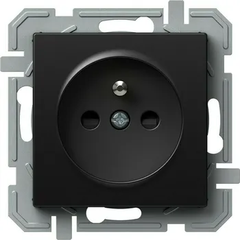 Elektrická zásuvka Zásuvka 230 V jednonásobná TEM Logiq černá 10 ks/bal.