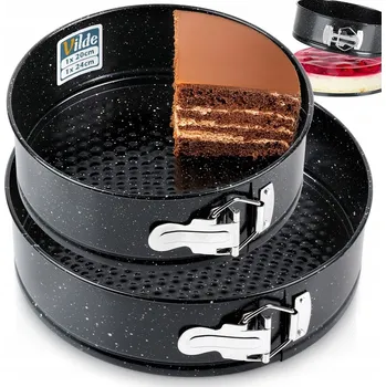 Forma na pečení 2x GRANITOVÁ Forma forma na dort rozepínací na pečení dortů 20 + 24 cm