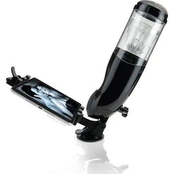 EXTREME TOYZ Masturbátor s držákem mobilu pro sledování xxx při masturbaci