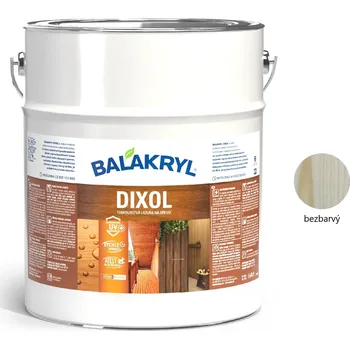 Lak na dřevo BALAKRYL DIXOL vodou ředitelná tenkovrstvá lazura na dřevo 9 kg Bezbarvý