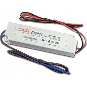 Napájecí zdroj pro osvětlení Napájecí zdroj Mean Well pro LED pásky 12V 35W 3A IP67