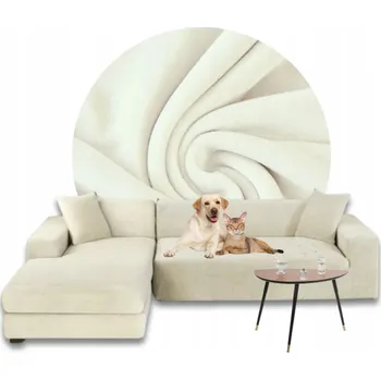 Napínací potah Potah na pohovku (kanape) Domidekor béžový