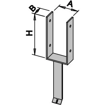Příslušenství pro plot B&D Burchex Ukotvení do země typ U II