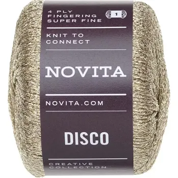 Příze Novita Disco 239 Zlatá (Efektní příze Disco Gold)