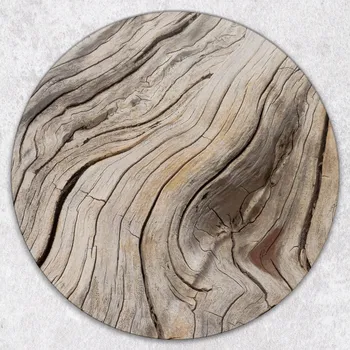 Kuchyňské prkénko Kulaté kuchyňské skleněné prkénko s grafikou ozdobného dřeva, tvrzené, průměr 40 cm