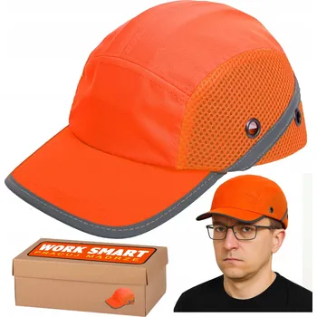 Pracovní přilba OCHRANNÁ PŘILBA S KŠILTEM ABS, PRACOVNÍ PŘILBA BOZP, LEHKÁ, ORANŽOVÁ