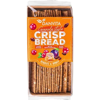 Trvanlivě pečivo Danvita Granola Style Crisp Bread Berries & Honey 130 g