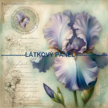 Látkový panel - Kosatec - KYT-318 Velikost: 45x45cm, Materiál: Kočárkovina