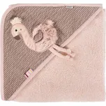 Baby Fehn Ručník s kapucí Plameňák, Pink