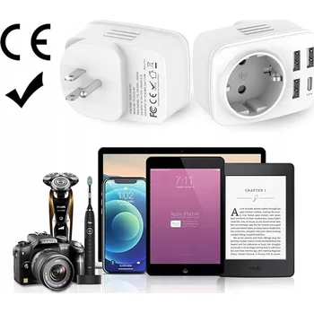 EU na US PL Cestovní adaptér zásuvky Zástrčka redukce Kanada, Mexiko