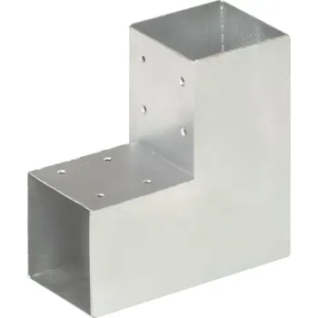 Příslušenství pro plot vidaXL Trámová spojka ve tvaru L pozinkovaný kov 91 x 91 mm [145469]