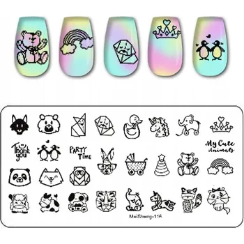 Přípravek na nehty Šablona / Destička na nehty pro zdobení nehtů MaiSheng-116