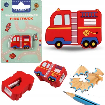 Ořezávátko Hasiči JEDNODUCHÉ GUMOVÉ ořezávátko hasičské auto Školní ořezávátko