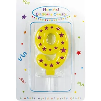 Procos Narozeninová svíčka 9 s hvězdičkami