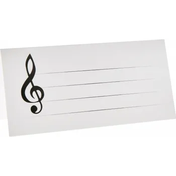 Party dekorace Santex Jmenovky - Music, bílé 10 ks