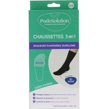 Dámské ponožky Ponožky unisex pro kuří oka, plantární bolesti černé SABS-SABM-SABL PodoSolution Velikosti doplňku: 43-46