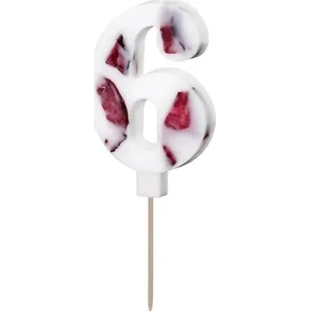 Svíčka PartyDeco Narozeninová svíčka 6 lupínky květin