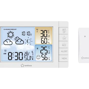 Meteostanice Renkforce RF-4883634 digitální meteostanice Počet senzorů (max.) 3 ks