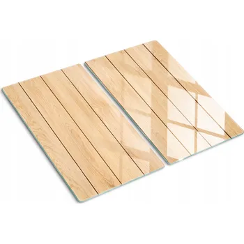 Obraz Skleněná ochrana indukční desky s grafikou Dřevo 2x30x52 cm