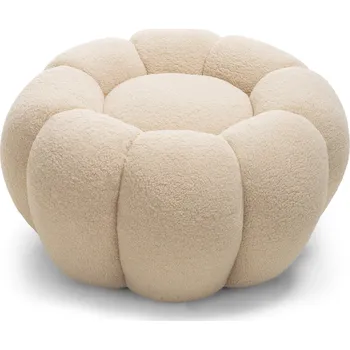 Taburet Čalouněný taburet Perugia bouclé béžový