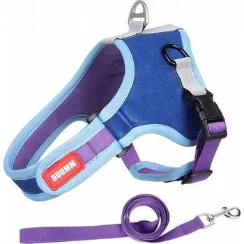Vodítko pro psa Beztlakové postroje na procházky pro psa kočku s vodítko PRODYŠNÉ Tmavě modré | S