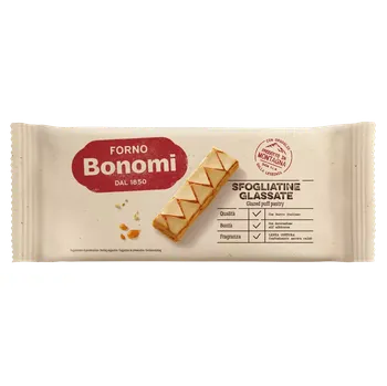 Sfogliatine glassate křehké tyčinky z listového těsta s cukrovou polevou s meruňkovou příchutí. FORNO BONOMI 135 g