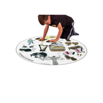 Výuková hračka Tematický kruh 1,3 m HUDEBNÍ NÁSTROJE 169-05s