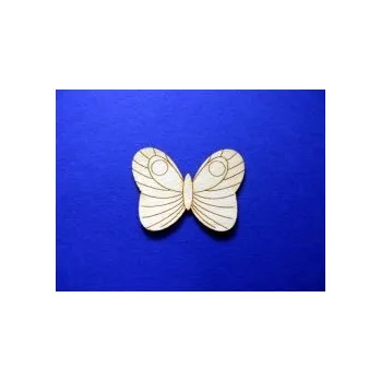 Dřevěná hračka Dřevěné dekorace 100ks -vzor motýl č.117 88917