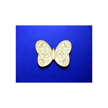 Dřevěná hračka Dřevěné dekorace 100ks -vzor motýl č.109 88909