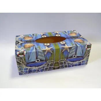 Krabice na papírové kapesníky - Plachetnice, moře