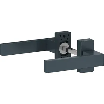 hliníkové dveřní kování, sada klika - klika - hranatá rozeta, barva antracit