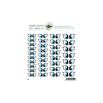 samolepka Samolepky PVC - očka vzor č.70 - 1karta 18x18cm 8500-70