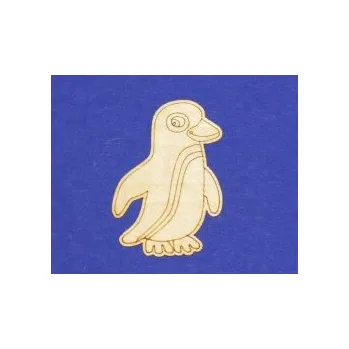 Dřevěná hračka Dřevěné dekorace 100ks -vzor tučňák č.176 89000