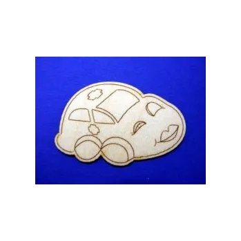 Dřevěná hračka Dřevěné dekorace 100ks -vzor auto č.169 88934