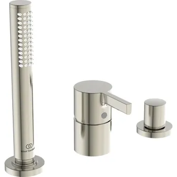 Vodovodní baterie Ideal Standard Joy - 3-otvorová baterie na okraj vany, ušlechtilá ocel BC788GN