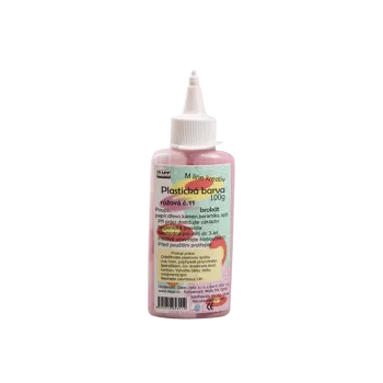 Speciální výtvarná barva Plastická barva BROKÁT/100g růžová č.11 62311