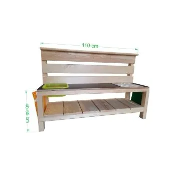 Doplněk pro dětské hřiště Zahradní kuchyňka - dětská - přírodní, lakovaná 122-02